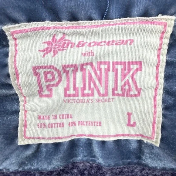 Victoria's Secret PINK Michigan Hoodie distressed Sweatshirt Size Large y2k - Picture 2 of 14